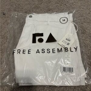 Free Assembly White Denim Shorts